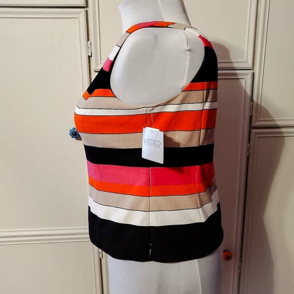 Kasper Sleeveless Colorblock Top - Picture 4 of 5